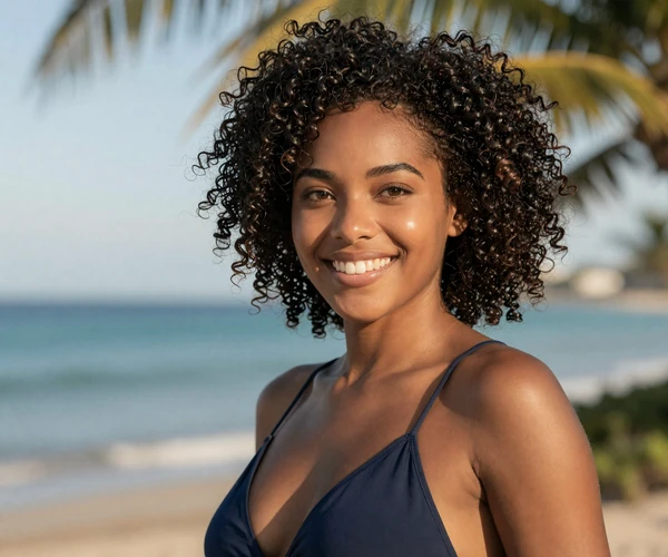 Beautiful Haitian woman representing the grace and warmth of Haiti brides